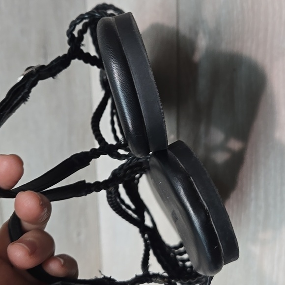 Torrid Women Black Braided Strappy Slip On Sandals Shoes Sz 9.5WW Extra Width - Picture 5 of 10